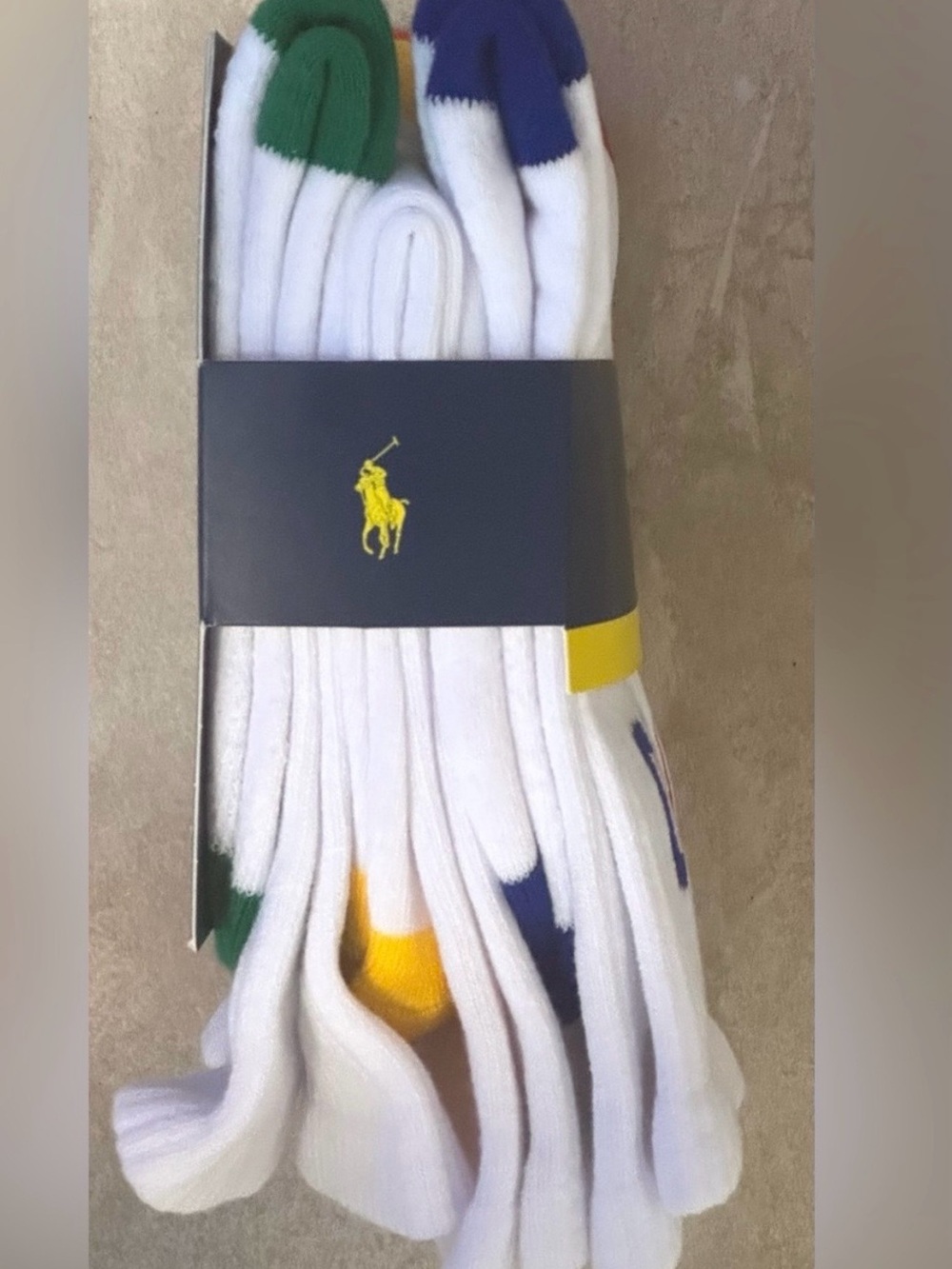Polo Ralph Lauren Logo Athletic Crew Sock 6-Pack - Picture 5 of 9